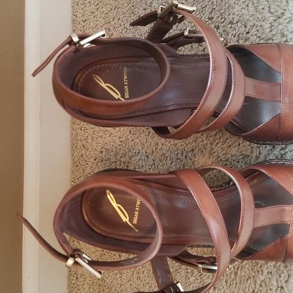 Brian Atwood brown high heel sandals  shoes 6 - Picture 13 of 14
